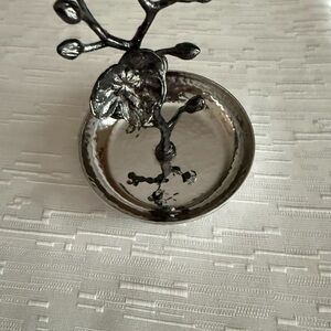 Michael Aram Silver Floral trinket dish